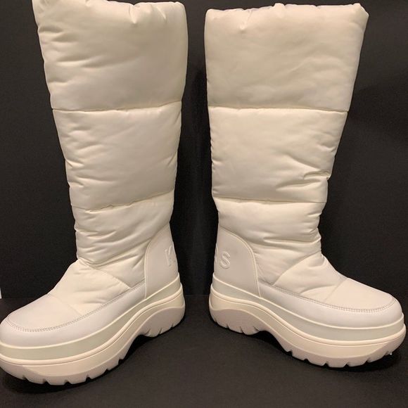 WHITE Michael Kors Gamma Cold Weather Tall Boots retail $225 - Picture 2 of 8